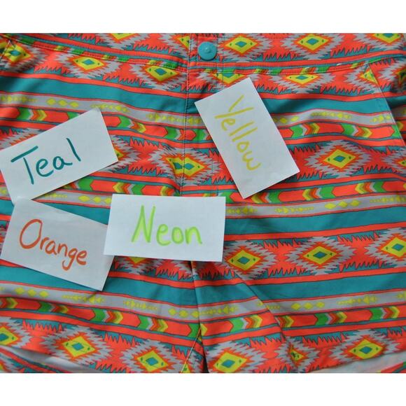 Chubbies Medium Neon Design Shorts - Picture 8 of 8